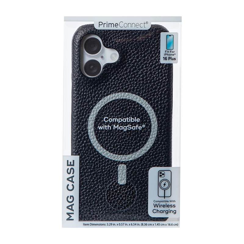 iPhone 16 Plus® MagSafe® Leather Phone Case