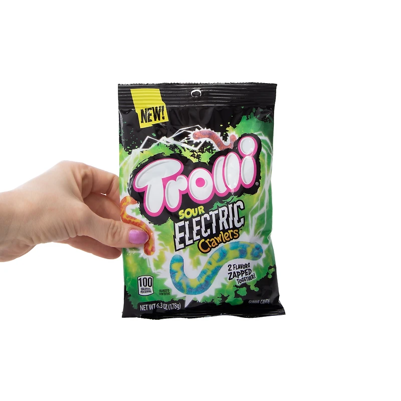 Trolli® Sour Electric Crawlers™ 2-Flavor Zapped Together Gummi Candy 6.3oz