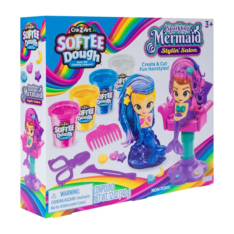Softee Dough Sparkling Mermaid Stylin' Salon 12oz