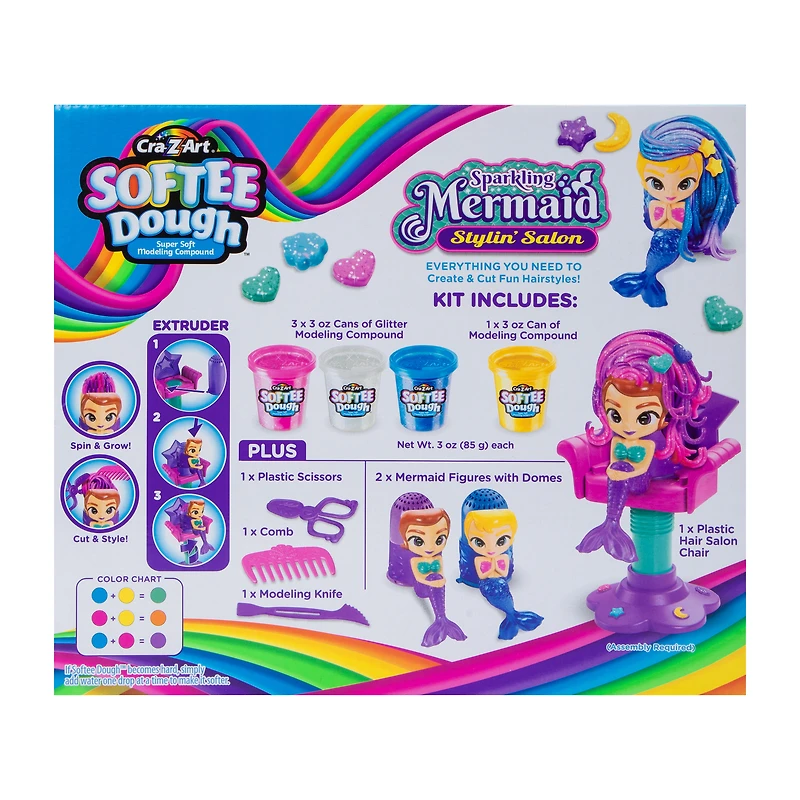 Softee Dough Sparkling Mermaid Stylin' Salon 12oz