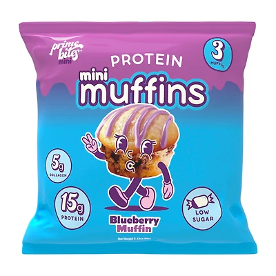 Prime Bites® Protein Mini Muffins 3-Pack - Blueberry Muffin