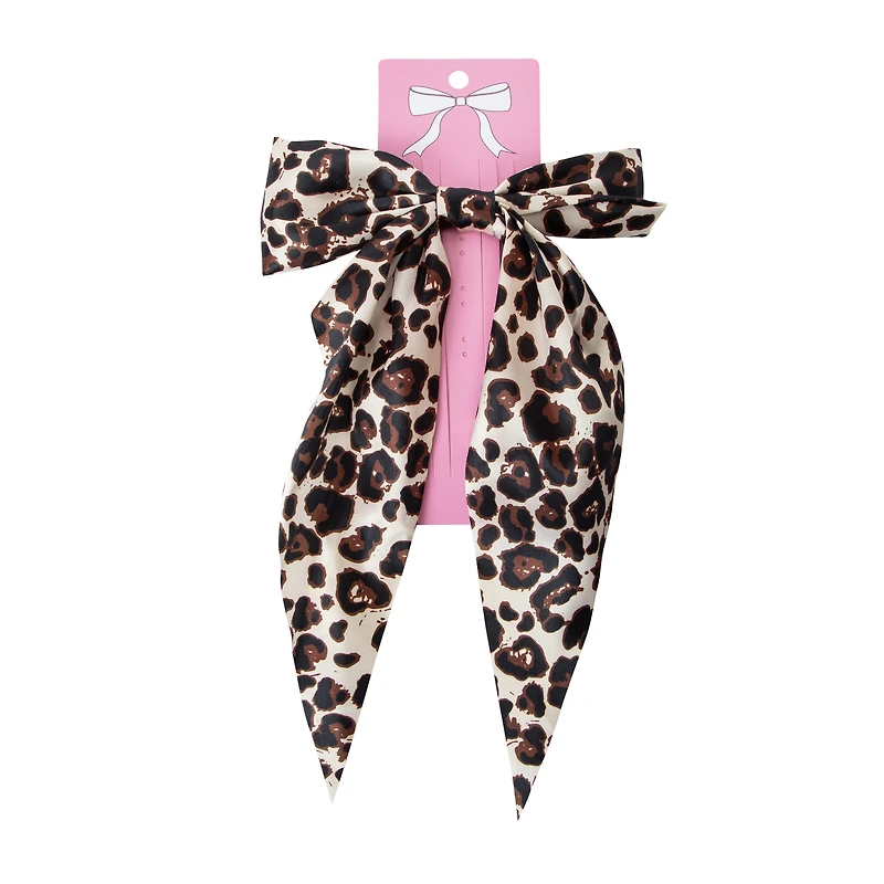 Leopard Print Hair Bow
