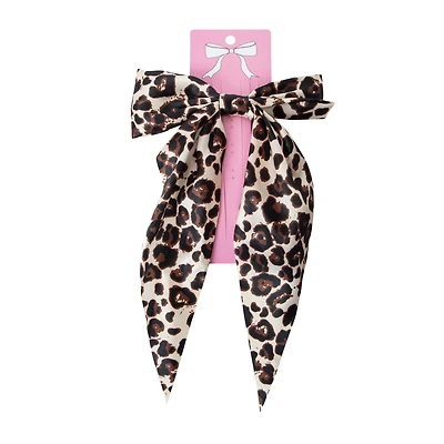 Leopard Print Hair Bow