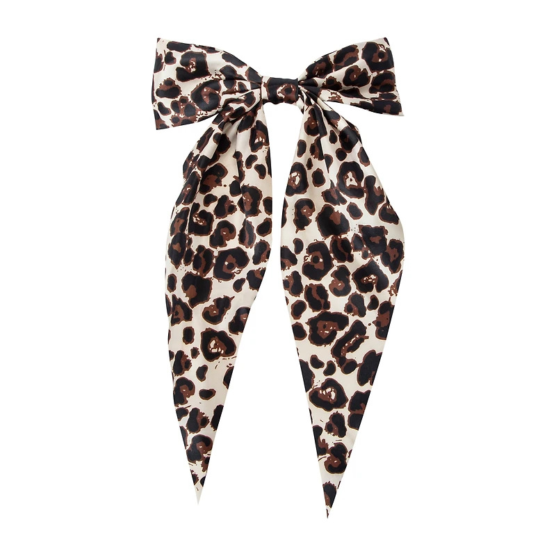 Leopard Print Hair Bow