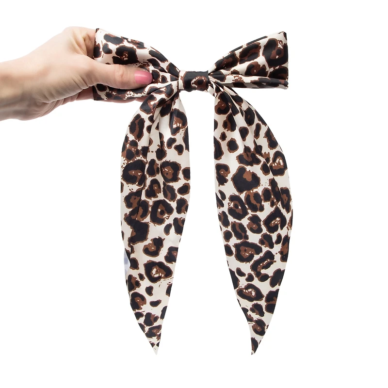 Leopard Print Hair Bow