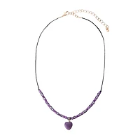 Semi-Precious Stone Heart Necklace