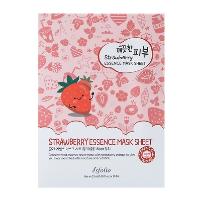 Esfolio Strawberry Essence Mask Sheet 10-Count