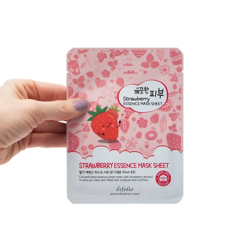 Esfolio Strawberry Essence Mask Sheet 10-Count