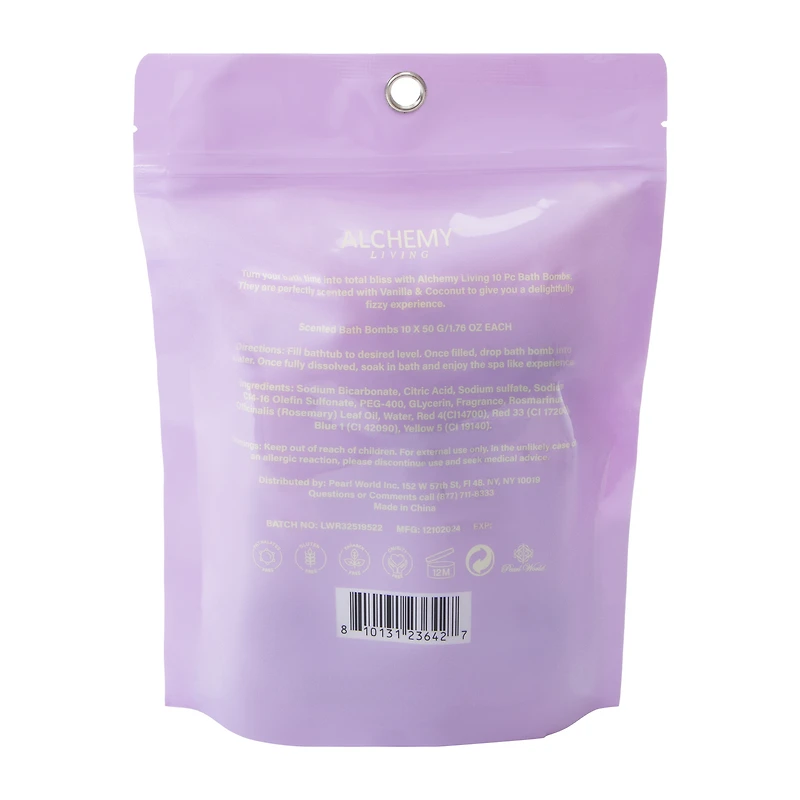 Vanilla & Coconut Bath Bombs 10-Pieces