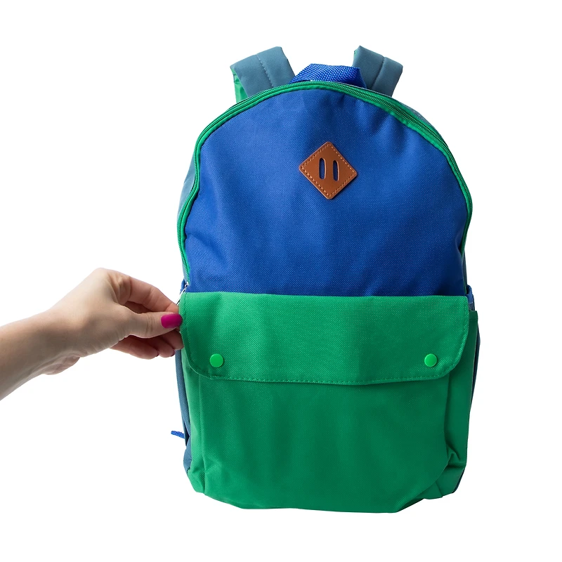 Two-Tone Snap Backpack