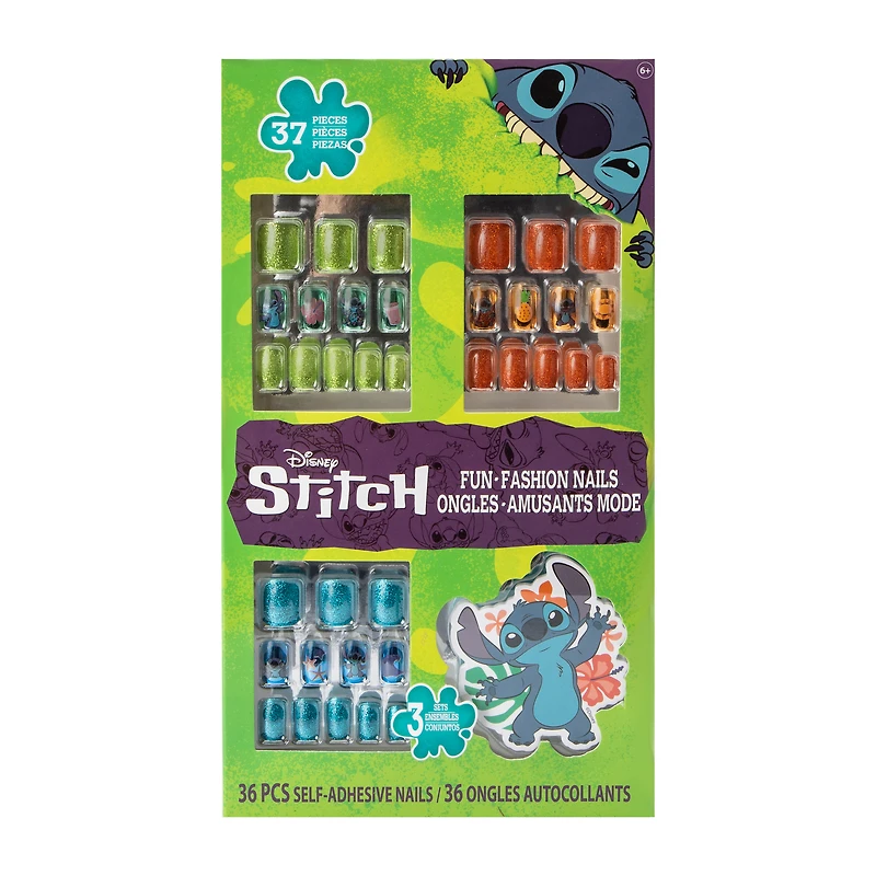 Disney Stitch Fun Fashion Nails 36-Pieces Set