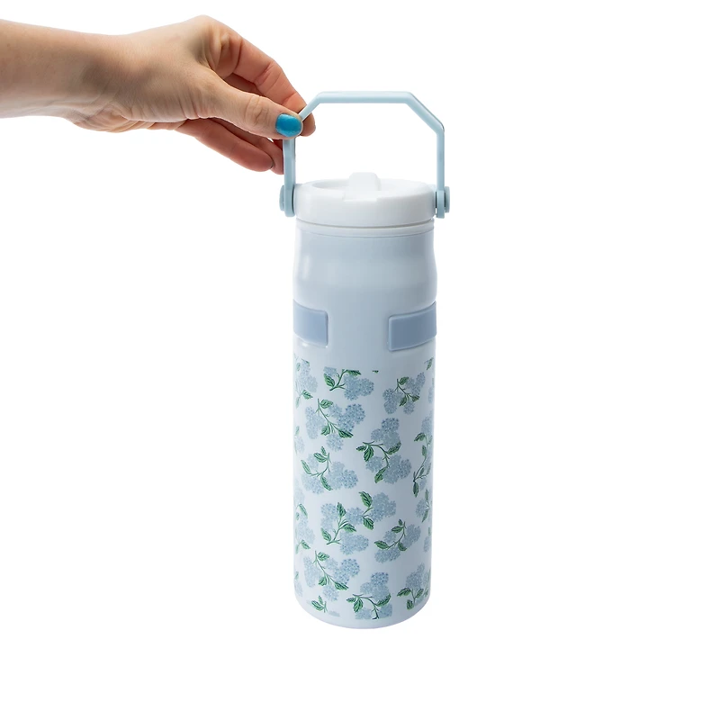 White Printed Hydrachug Stainless Steel Bottle 32oz