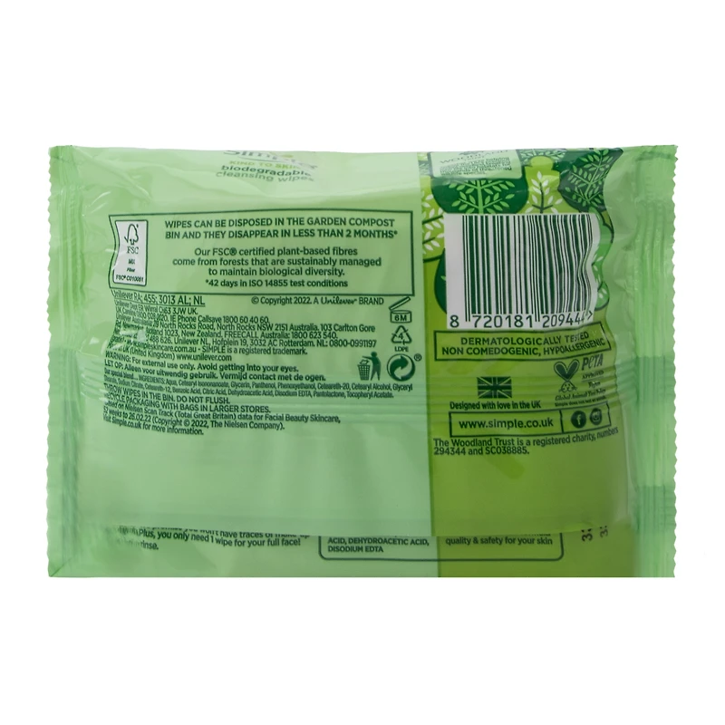 Simple® Cleansing Wipes