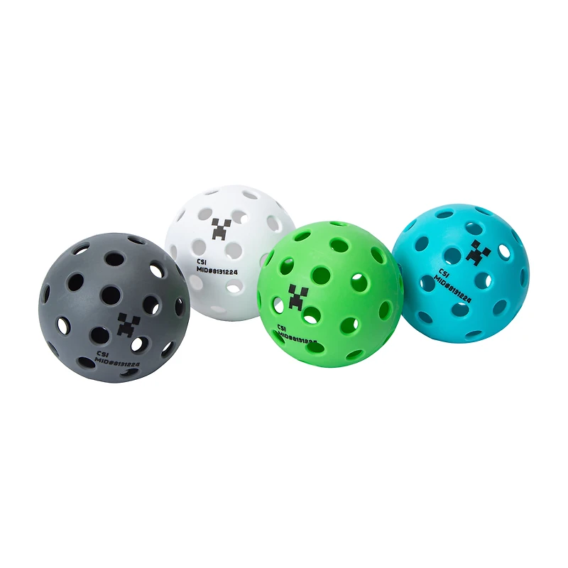 Minecraft 40 Hole Performance Pickleballs 4-Pack