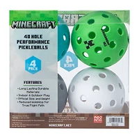 Minecraft 40 Hole Performance Pickleballs 4-Pack