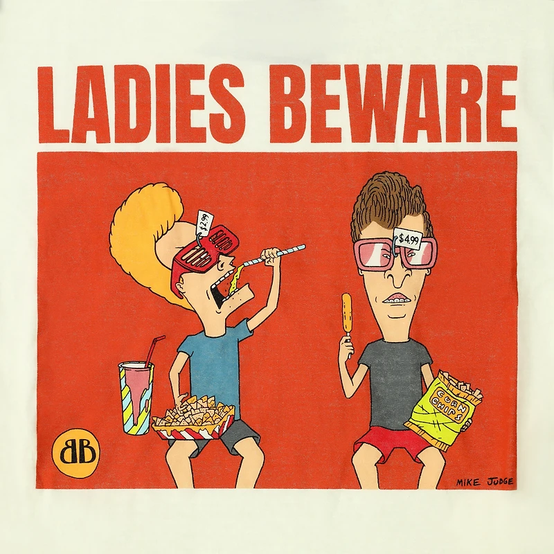 Beavis And Butt-Head Ladies Beware Graphic Tee