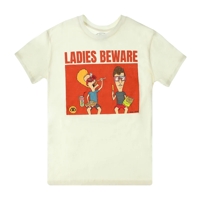 Beavis And Butt-Head Ladies Beware Graphic Tee