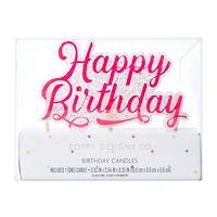 Pink Birthday Candles