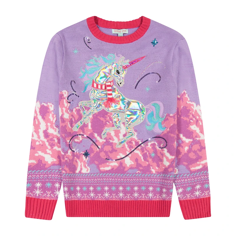 Pink Magical Unicorn Holiday Sweater