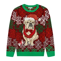 Merry Bulldog Holiday Sweater