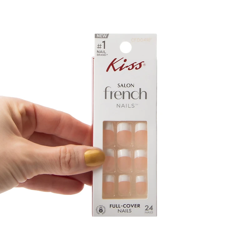 Kiss® Salon French Pink Full-Cover Nails 24-Count