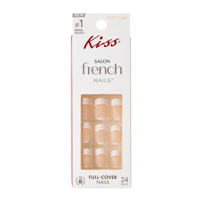 Kiss® Salon French Moon Pink Full-Cover Nails 24-Count
