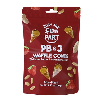 Just The Fun Part Bite-Sized PB & J Waffle Cones 4.23oz