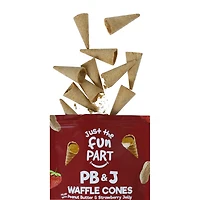 Just The Fun Part Bite-Sized PB & J Waffle Cones 4.23oz