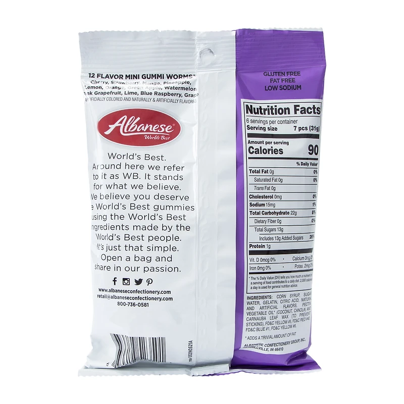 Albanese® Mini Gummi Worms 7.5oz
