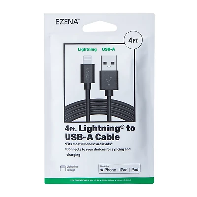 Ezena™ Lighting® To USB-A Cable 48in