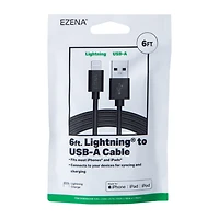 Ezena™ Lighting® To USB-A Cable 72in