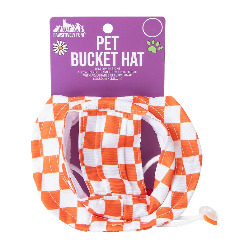 Pet Checkered Bucket Hat