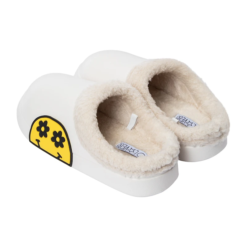 Love83 Ladies Decal Fluffy Clogs