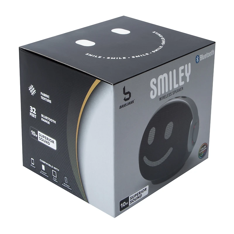 Bass Jaxx™ Bluetooth® Smiley Wireless Speaker