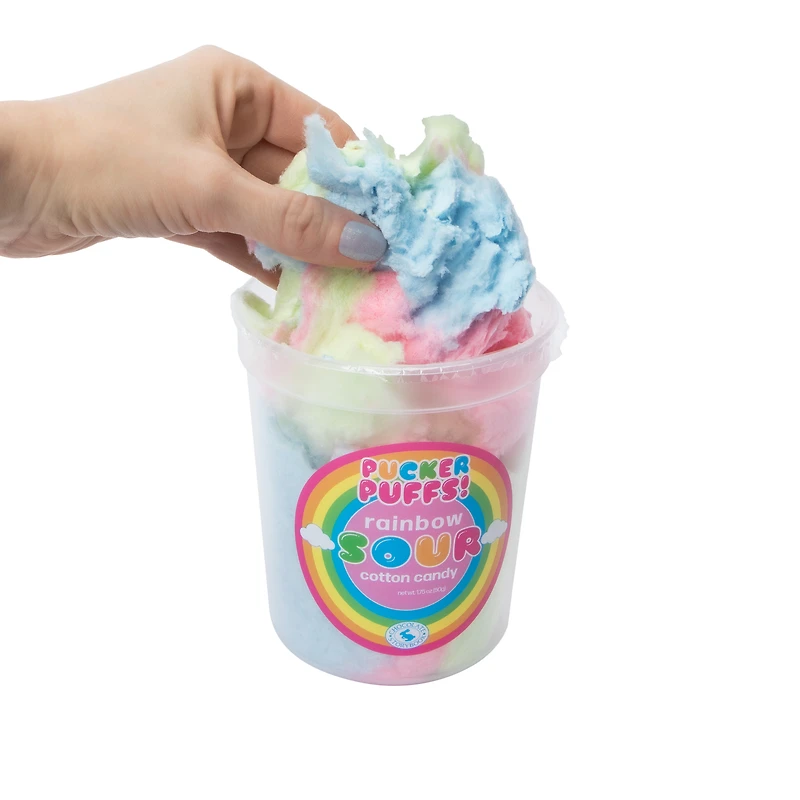 Pucker Puffs! Rainbow Sour Cotton Candy 1.75oz
