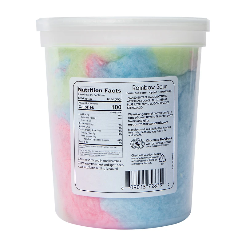 Pucker Puffs! Rainbow Sour Cotton Candy 1.75oz