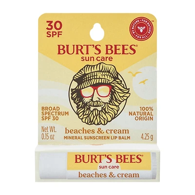 Burt Bees® Sun Care Beaches & Cream Lip Balm 0.15oz