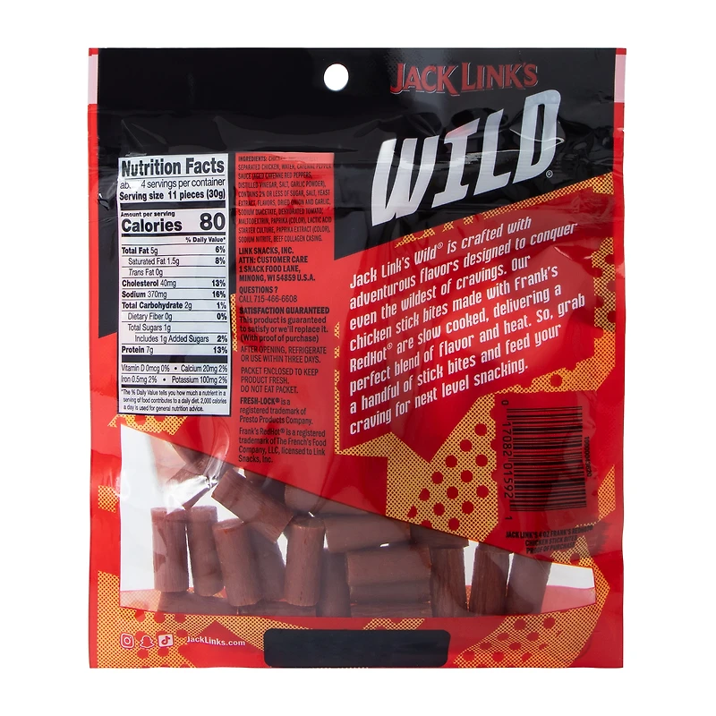 Jack Link's Wild® RedHot® Chicken Stick Bites 4oz