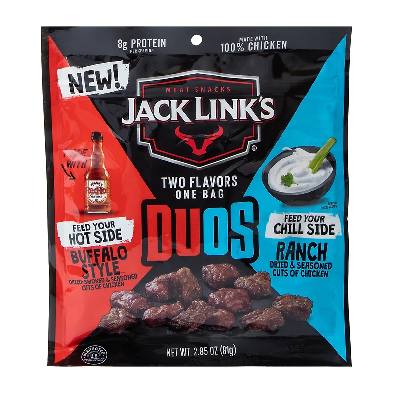 Jack Link's® Chicken Bites DUOs - Frank's RedHot Buffalo Style & Ranch 2.85oz