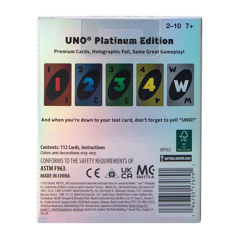 Uno® Platinum Edition Card Game
