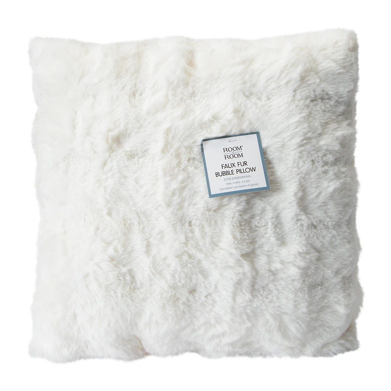Faux Fur Bubble Pillow 16in x 16in