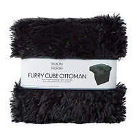 Furry Cube Ottoman 10inx10in