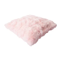 Pink Faux Fur Bubble Pillow 16in x 16in