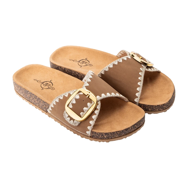 Juniors Sole Mates Black Buckle Sandals