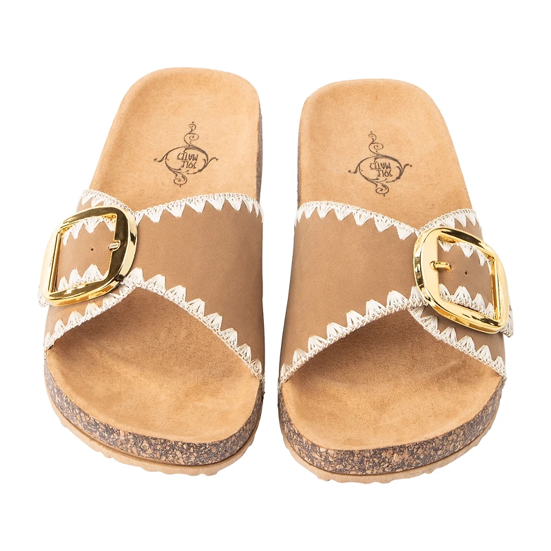 Juniors Sole Mates Black Buckle Sandals