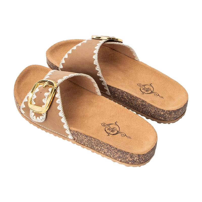 Juniors Sole Mates Black Buckle Sandals