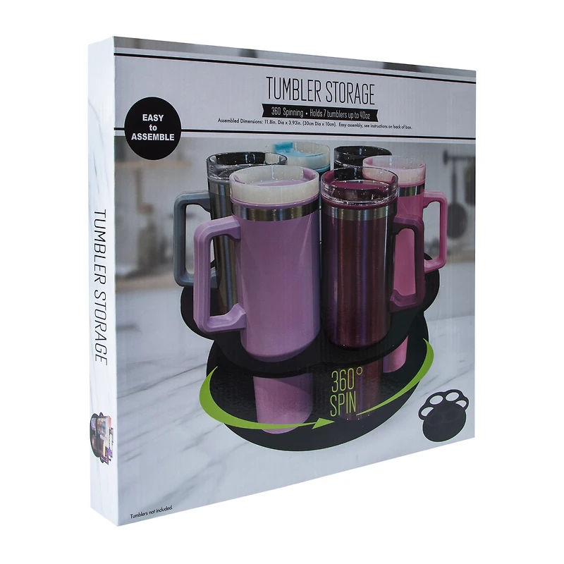 Rotatable Tumbler Organizer And Storage