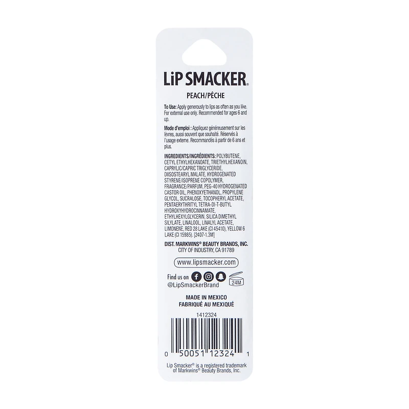 Lip Smacker® Peach Rolly Lip Balm 0.2oz