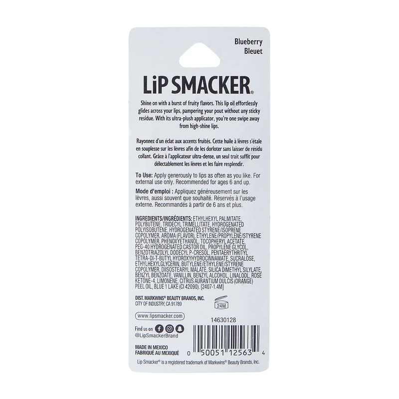 Lip Smacker® Fruit Glaze™ Blueberry Lip Oil 0.21oz