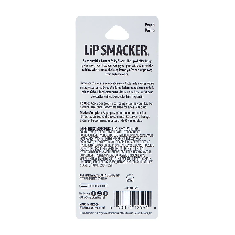Lip Smacker® Fruit Glaze™ Peach Lip Oil 0.21oz